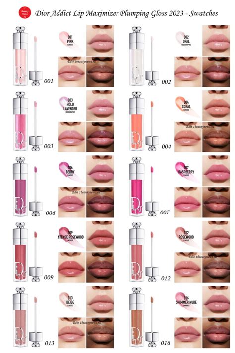 dior lip maximizer ulta|Dior lip gloss color chart.